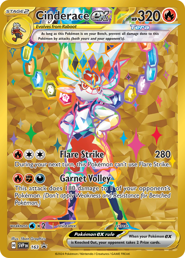 Scarlet & Violet Promo Cinderace ex #163