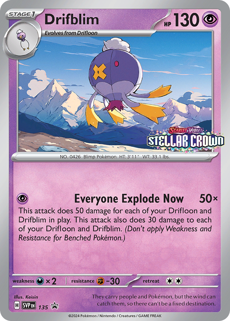 Scarlet & Violet Promo Drifblim #135