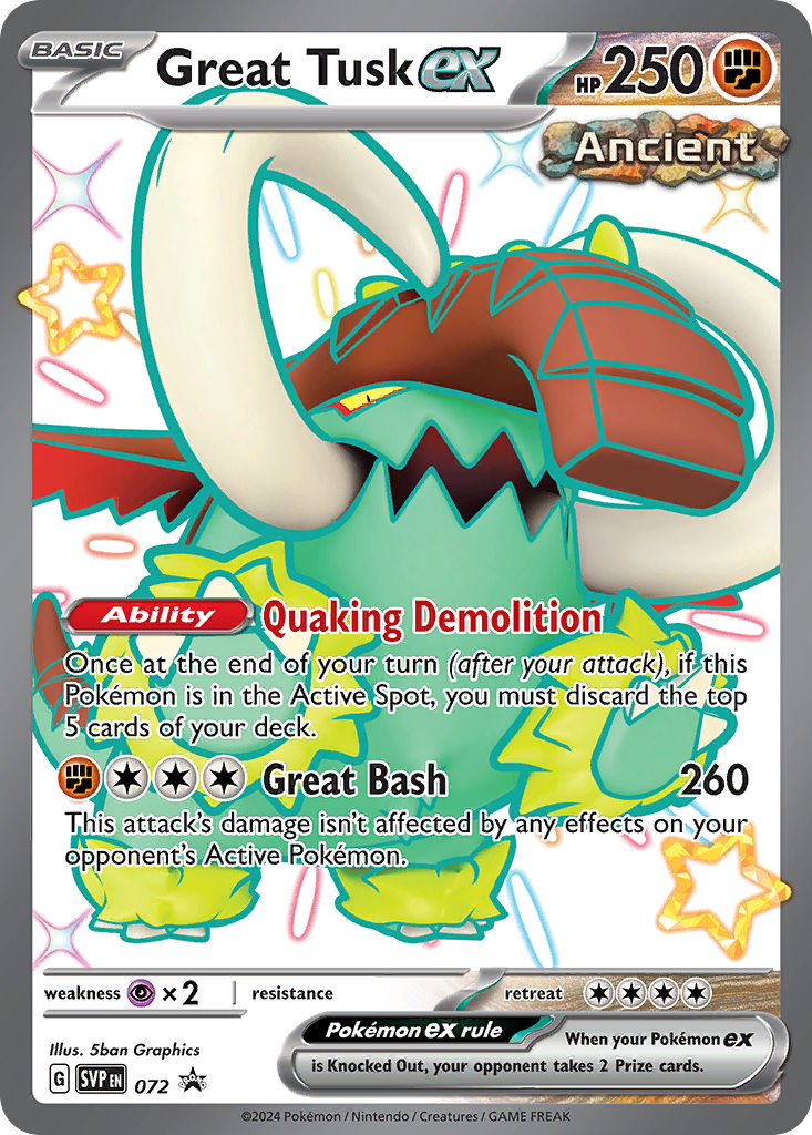 Scarlet & Violet Promo Great Tusk ex #72