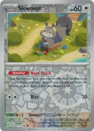 Scarlet & Violet Skwovet #151/198 reverse holo