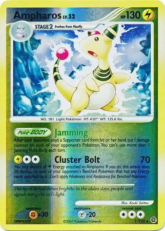 Secret Wonders Ampharos #1/132 reverse holo