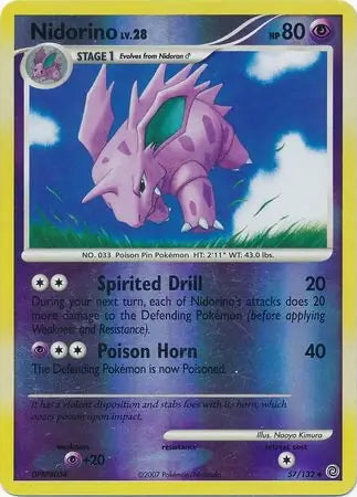 Secret Wonders Nidorino #57/132 reverse holo