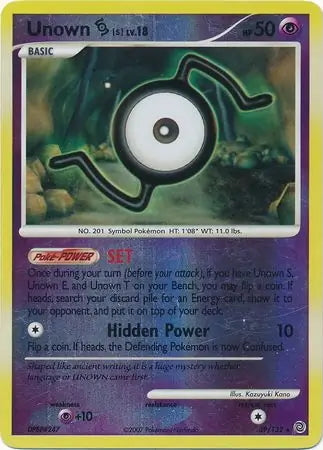 Secret Wonders Unown S #39/132 reverse holo