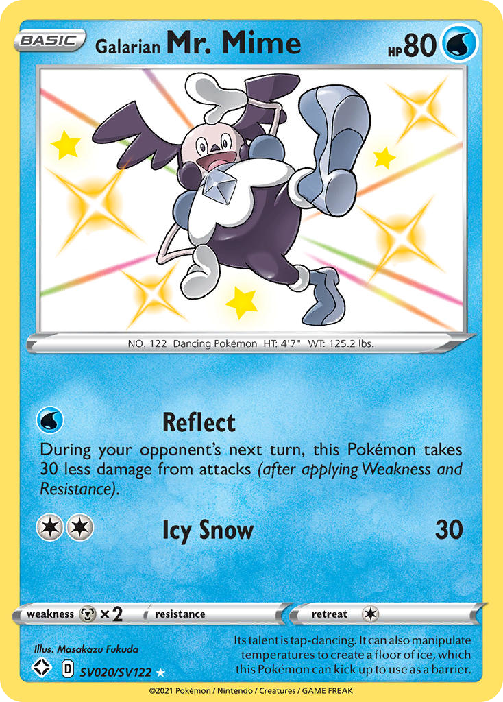 Shining Fates SV Galarian Mr. Mime SV20/SV122
