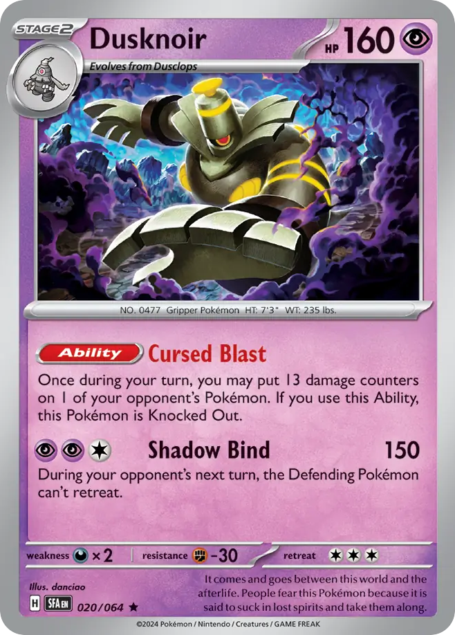 Shrouded Fable Holo Dusknoir #20/64