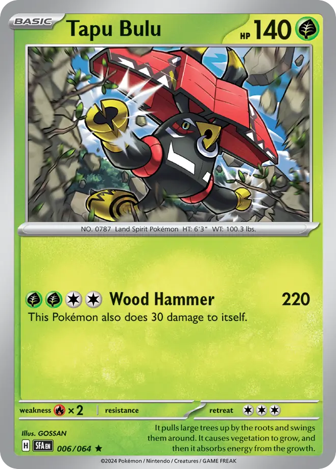 Shrouded Fable Holo Tapu Bulu #6/64