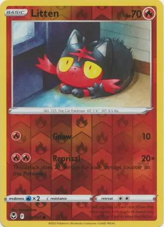 Silver Tempest Litten #30/195 reverse holo