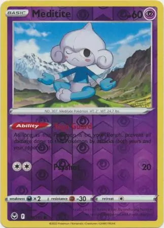 Silver Tempest Meditite #72/195 reverse holo