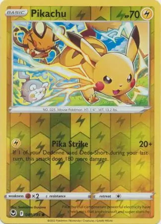 Silver Tempest Pikachu #49/195 reverse holo