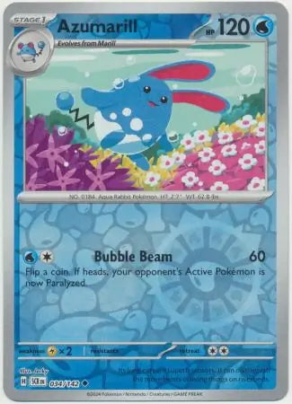 Stellar Crown Azumarill #34/142 reverse holo