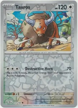 Stellar Crown Tauros #112/142 reverse holo