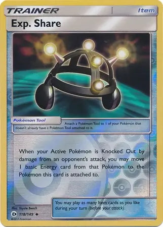 Sun & Moon Exp. Share #118/149 reverse holo