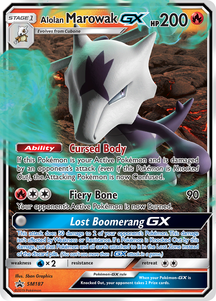 Sun & Moon Promo Alolan Marowak GX #187