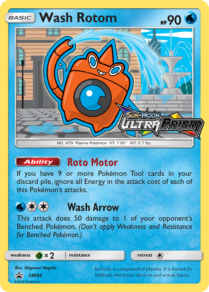 Sun & Moon Promo Wash Rotom #94
