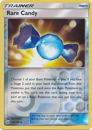Sun & Moon Rare Candy #129/149 reverse holo