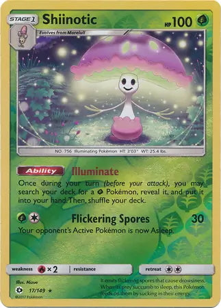 Sun & Moon Shiinotic #17/149 reverse holo