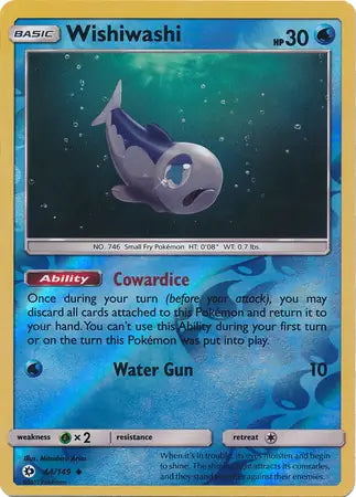 Sun & Moon Wishiwashi #44/149 reverse holo