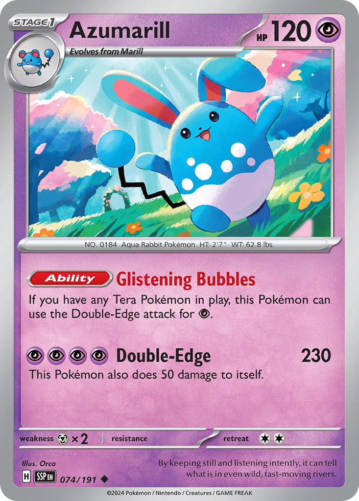 Surging Sparks Azumarill #74/191