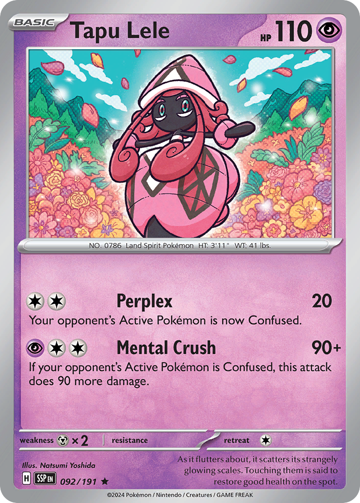 Surging Sparks Holo Tapu Lele #92/191