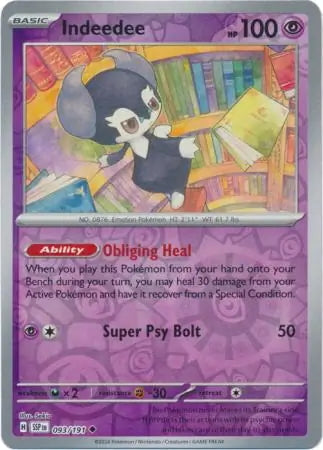 Surging Sparks Indeedee #93/191 reverse holo