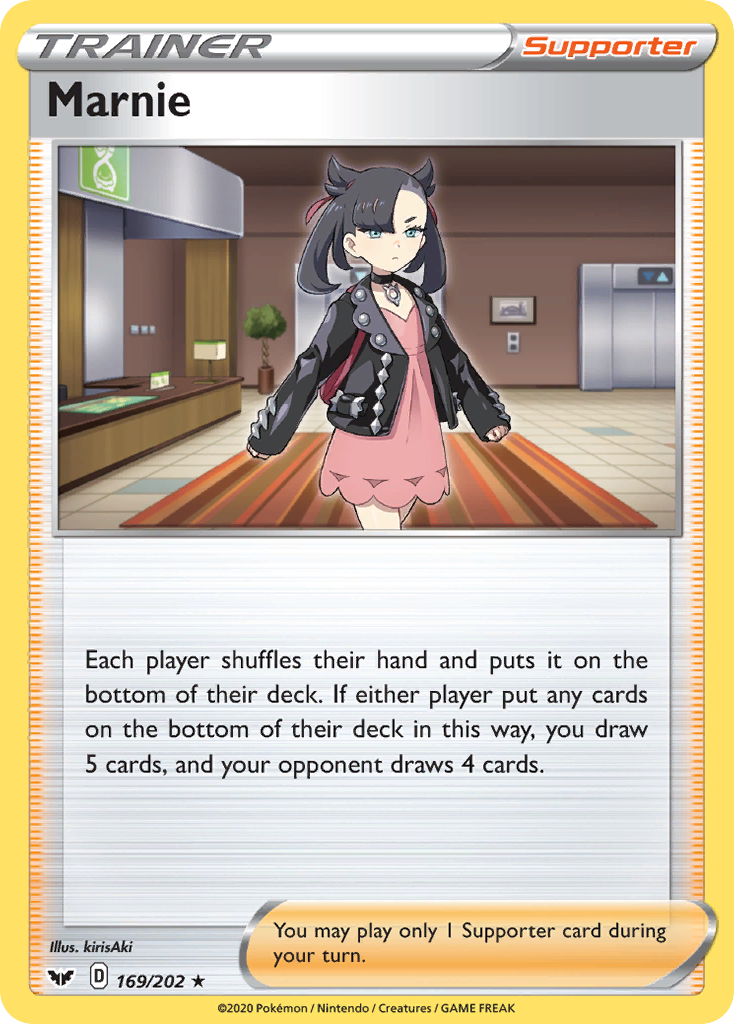 Sword & Shield Non - Holo Marnie #169/202