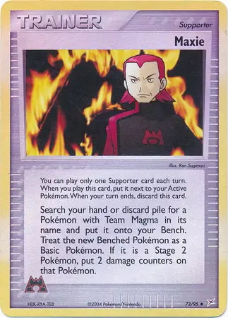 Team Magma v Aqua Maxie #73/95 reverse holo