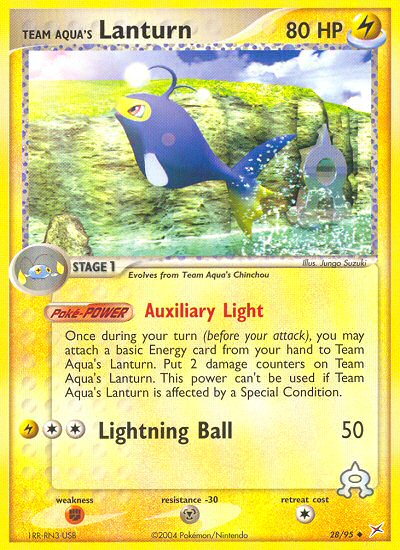 Team Magma v Aqua Team Aqua's Lanturn #28/95