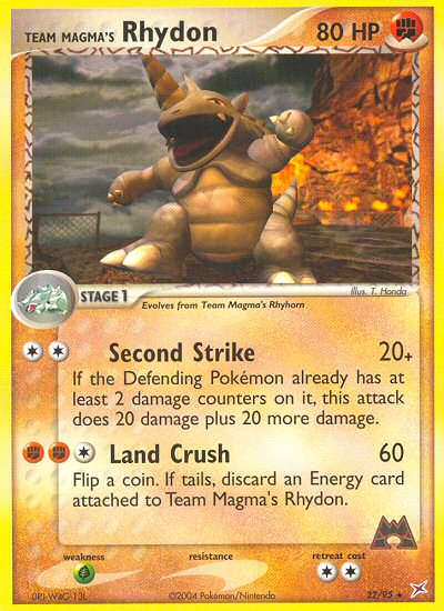 Team Magma v Aqua Team Magma's Rhydon #22/95