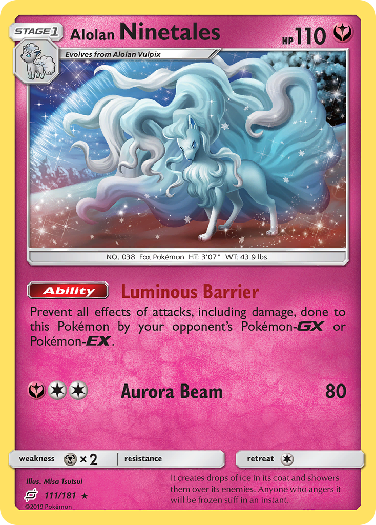 Team Up Holo Alolan Ninetales #111/181