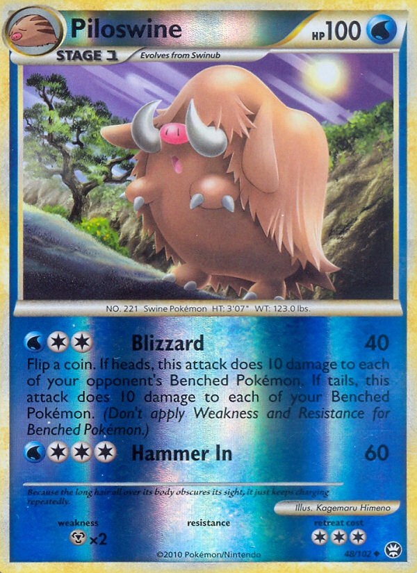 Triumphant Piloswine #48/102 reverse holo