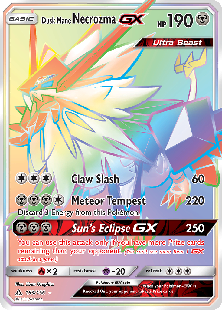 Ultra Prism Dusk Mane Necrozma GX #163/156