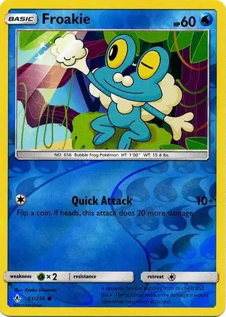 Unbroken Bonds Froakie #51/214 reverse holo