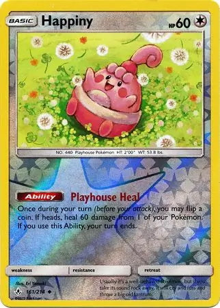 Unbroken Bonds Happiny #161/214 reverse holo