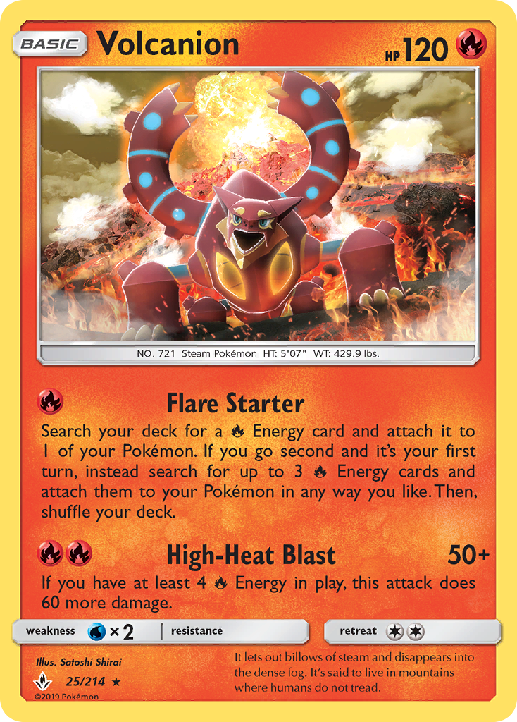 Unbroken Bonds Non - Holo Volcanion #25/214