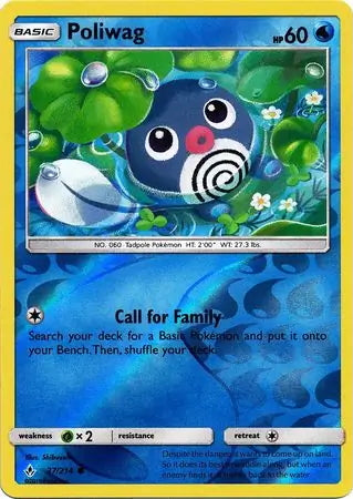 Unbroken Bonds Poliwag #37/214 reverse holo