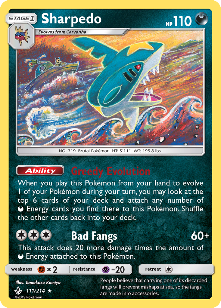 Unbroken Bonds Sharpedo #111/214