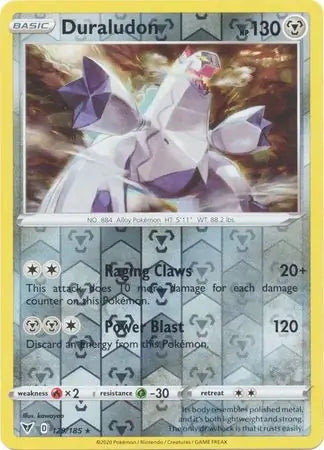Vivid Voltage Duraludon #129/185 reverse holo