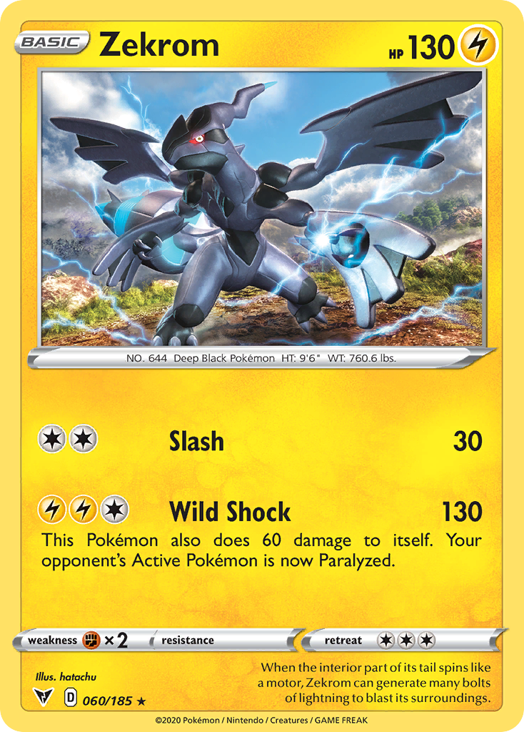 Vivid Voltage Holo Zekrom #60/185
