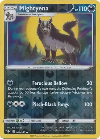 Vivid Voltage Mightyena #104/185 reverse holo