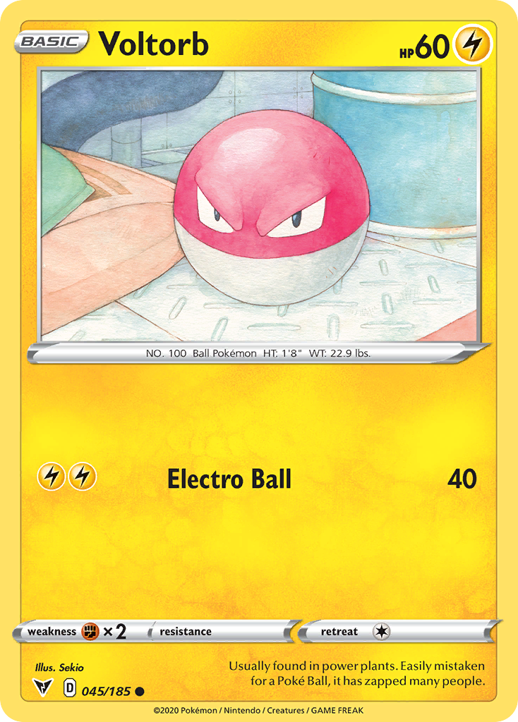 Vivid Voltage Voltorb #45/185