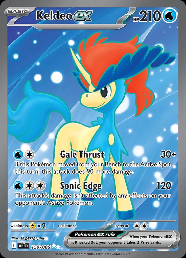 White Flare Keldeo EX #159