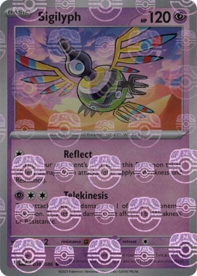 White Flare Sigilyph #38/86 Masterball Holo
