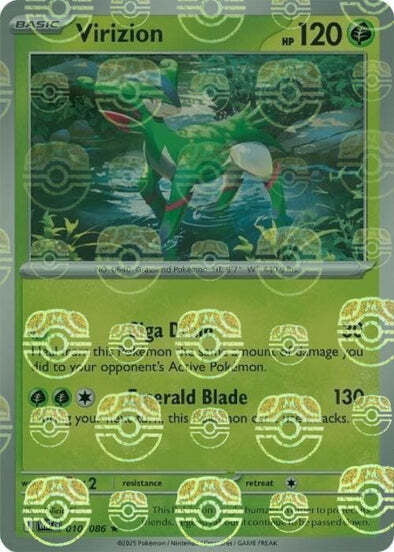 White Flare Virizion #10/86 Masterball Holo