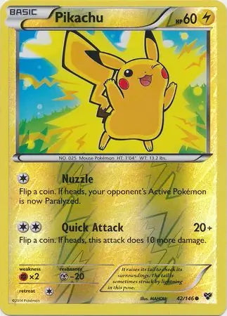 XY Pikachu #42/146 reverse holo