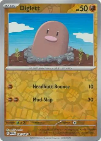 151 Set Diglett #50/165 reverse holo