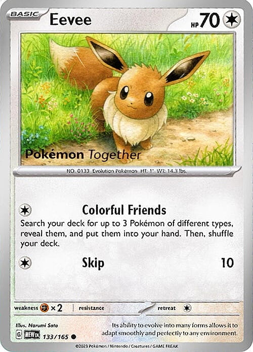 151 Set Eevee #133 Pokémon Together Promo