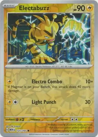 151 Set Electabuzz #125/165 reverse holo