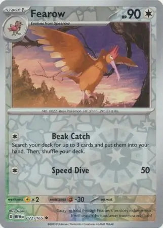 151 Set Fearow #22/165 reverse holo