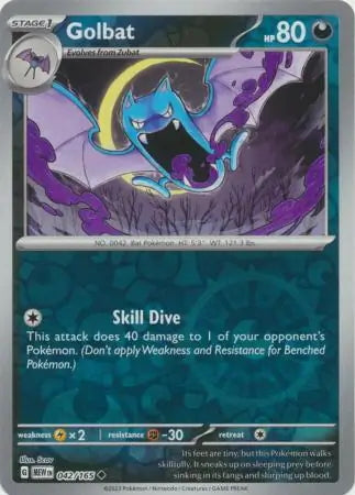 151 Set Golbat #42/165 reverse holo