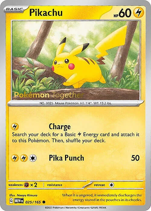 151 Set Pikachu #25 Pokémon Together Promo